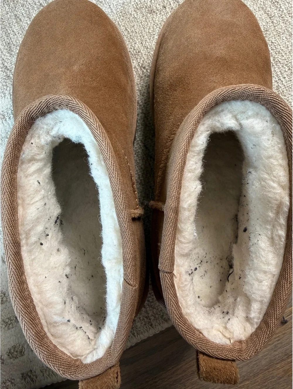 UGG Women's Ankle Boots with Platform Sole in Brown Suede